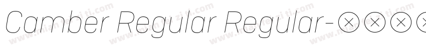 Camber Regular Regular字体转换